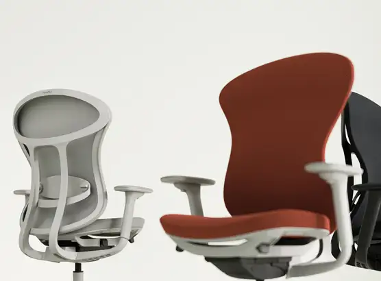 Mesh backed office chair