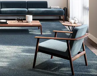 Contemporary wood waiting room armchairs