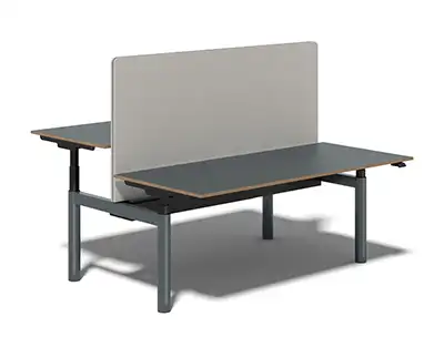 Nuvola bench desk single divider high