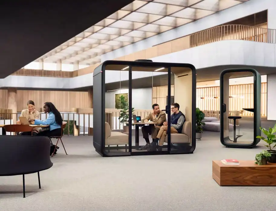 Framery Four Office Pod Framery Four Pod with Framery One phone pod