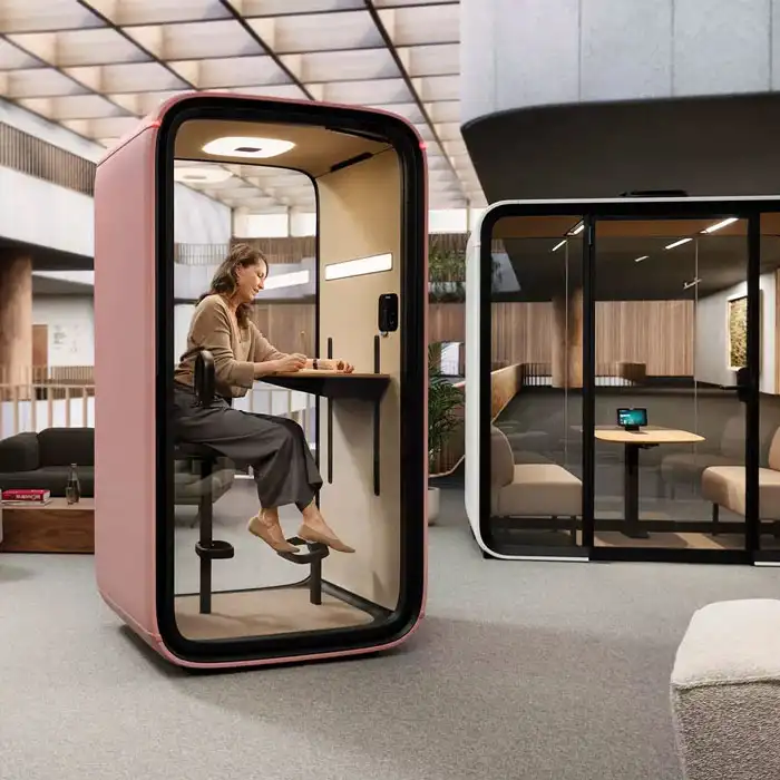 Framery Four Office Pod Framery Four Pod with Framery One phone pod