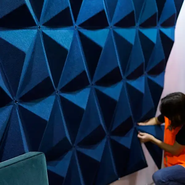 Aircone Acoustic baffles being easily fitted