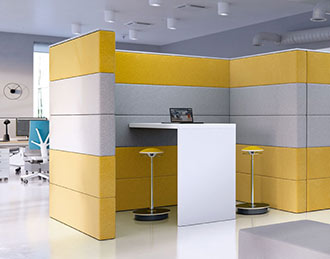 Sand acoustic wall with table