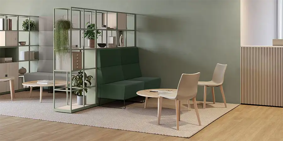 Be Steel Office Storage Office storage with built-in seating