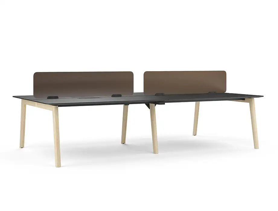 Nova Wood bench Nova Wood team benching with dividing screens