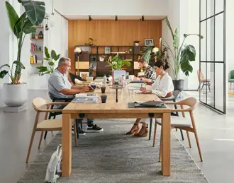 wooden team table