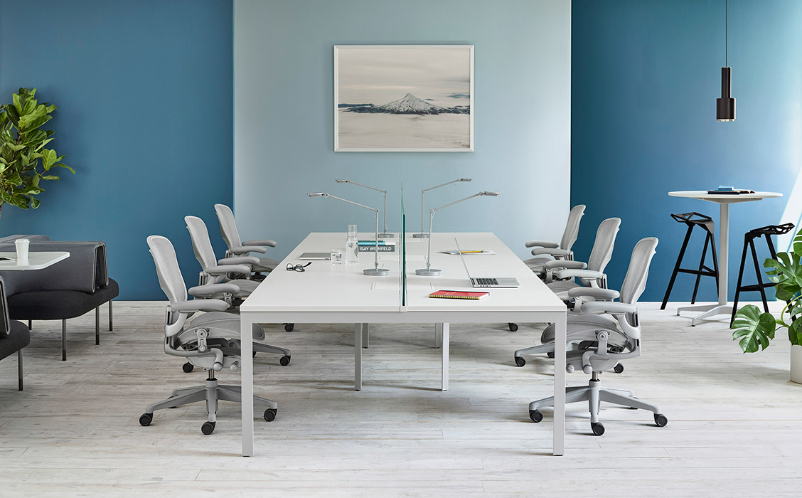 Aeron chair in modern boardroom.