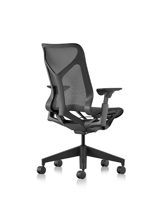 Cosm mid-backed office chair in mesh.