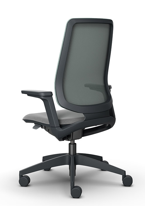 SE Flex black frame mesh task chair
